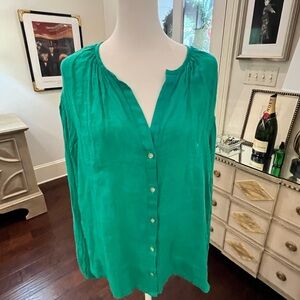 bella dahl linen blouse